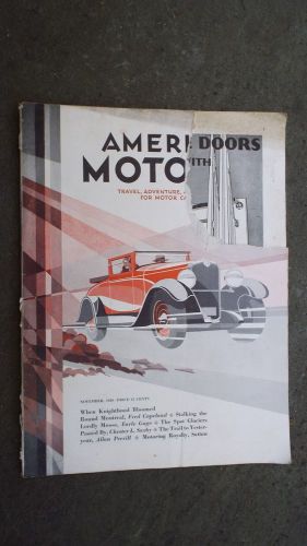 November 1929 american motorist magazine from aaa == poor cover free postage