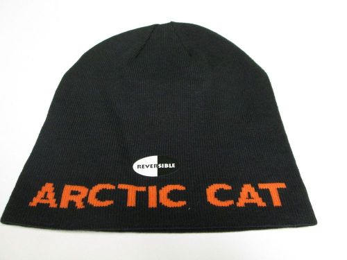 Men&#039;s arctic cat orange stripes reversible beanie