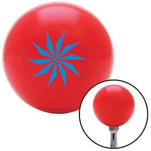 Blue sharp spinning fan blades red shift knob with m16 x 1.5 inserttop knobs