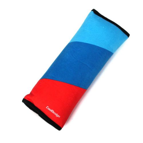 Cooldesign blue&amp;red safety seat belt pad shoulder pillow universal new