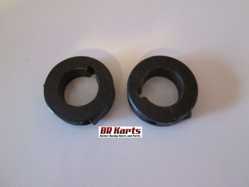 2 pc. steel axle locking collars, 1 in. set of 2, go karts, trikes, carts