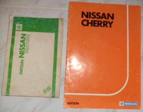 Manual (english) &amp; brochure (greek) nissan datsun n12 series / cherry, early 80s