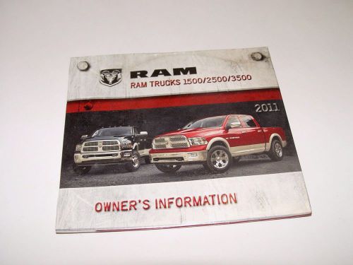2011 dodge ram series users guide dvd 1500 / 2500 / 3500 diesel supp