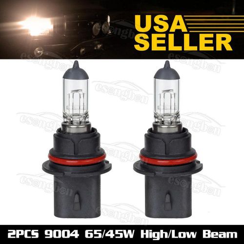 2pcs car hb1 9004 high low beam white halogen bulbs head lamps headlight