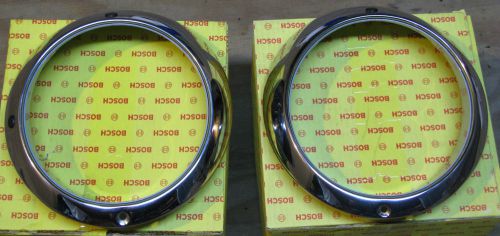 Porsche chrome 911/912 headlight rings pair 1968-86. 901 631 102 05