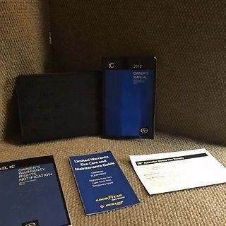 2012 scion tc oem owners manual set with warranty guides, 1st aid pack and case