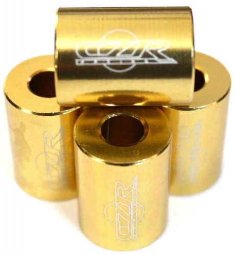 Czrracing universal gold cnc billet 6mm hood spacer riser vent kit (fits:acura)