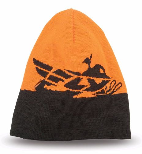 Fly snowmobile beanie reversible winter hat cap adult one-size black/orange