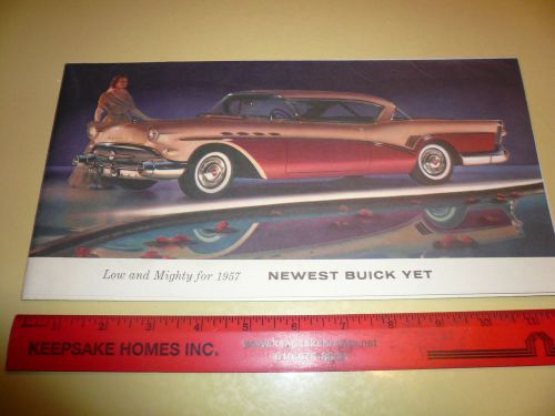 1957 buick sales brochure - vintage - foldout style