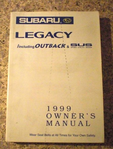 Used 1999 subaru legacy and outback owners manual