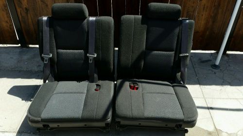 3rd row seats chevy tahoe black cloth 2013