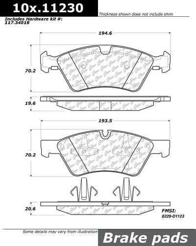 Centric 104.11230 brake pad or shoe, front