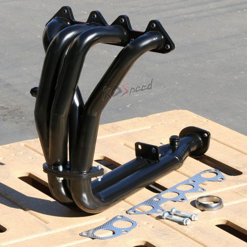 F22 4-2-1 black coated steel header/manifold exhaust for 94-97 honda accord/cl