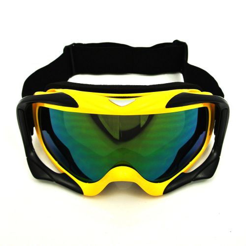 Motocross motorcycle atv dirt bike off road yellow goggle glasses eyewear tinted