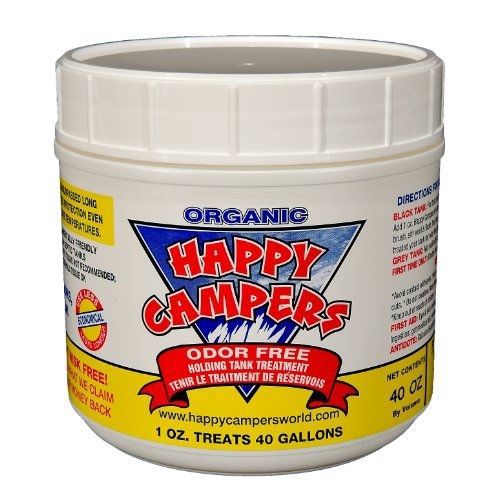 Happy campers organic rv holding tank treatment - medium jar, 40 treatments for