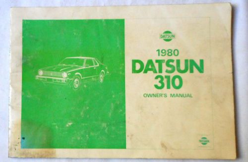 1980 datsun 310  owners manual original