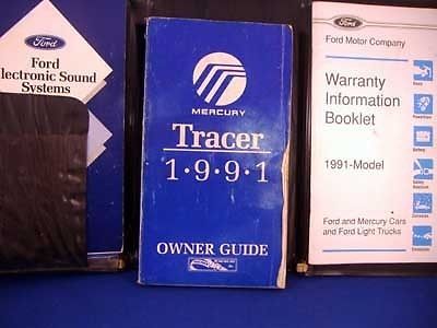 1991 mercury tracer oem factory owners manual 91