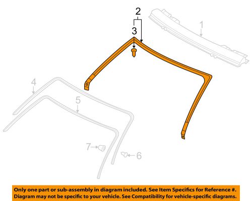 Mitsubishi oem 01-05 eclipse windshield header-weatherstrip mr375737