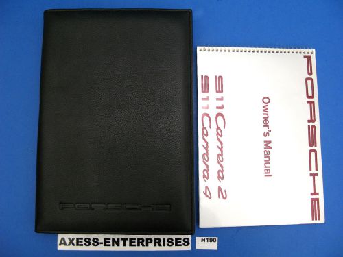 91 1991 porsche 964 911 carrera 2 4 / c2 c4 owners manual driver book pouch h190