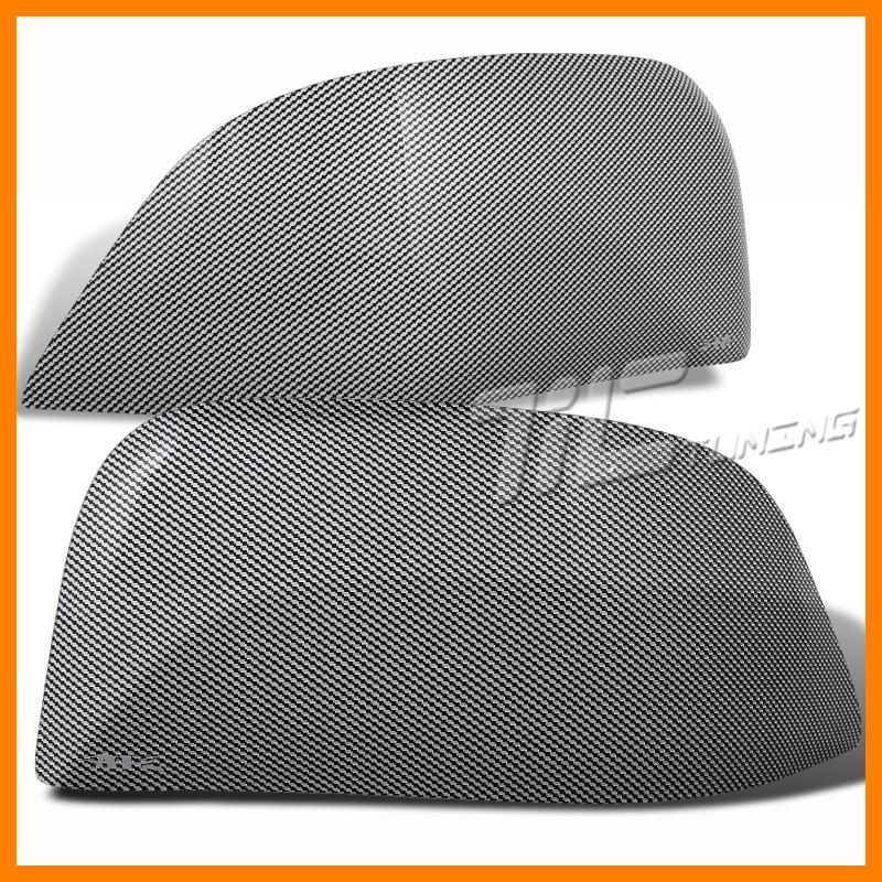 Pair carbon fiber style mesh look tail light lamp cover skin ford mustang v6 v8