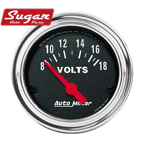 Auto meter 2592 traditional chrome electric voltmeter gauge