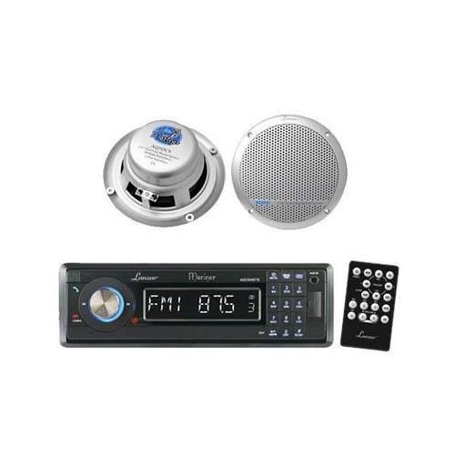 Lanzar in-dash marine cd/mp3/usb/sd am/fm stereo w/bluetooth + 2 5.25&#034; speakers