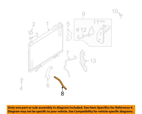 Infiniti nissan oem 03-08 fx45 4.5l-v8 radiator-hose left 21632cg200