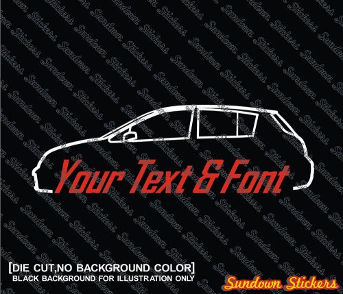 2x custom your text car sticker - for nissan versa / tiida hatch (c11; 2008-2012