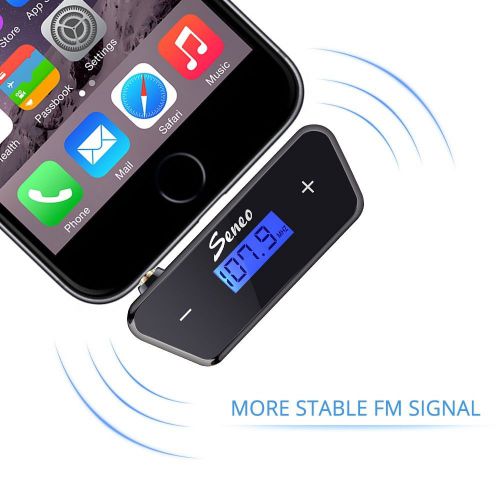 Seneo wireless music to car radio fm transmitter for 3.5mm mp3 ipod iphone 6s pc