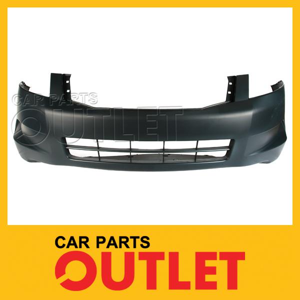 08-10 honda accord 4d sedan 4cyl front bumper cover assembly primed w/o fog hole