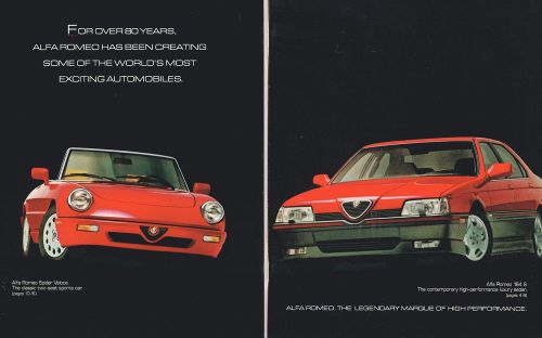 1991 alfa romeo 164 / spider brochure / catalog