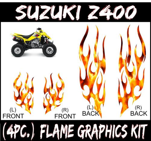 True flame graphics kit suzuki ltz400 z400 tribal fender decals