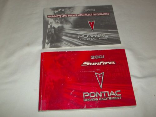 2001 pontiac sunfire owner&#039;s manual &amp; warranty and owner assistance book - oem,