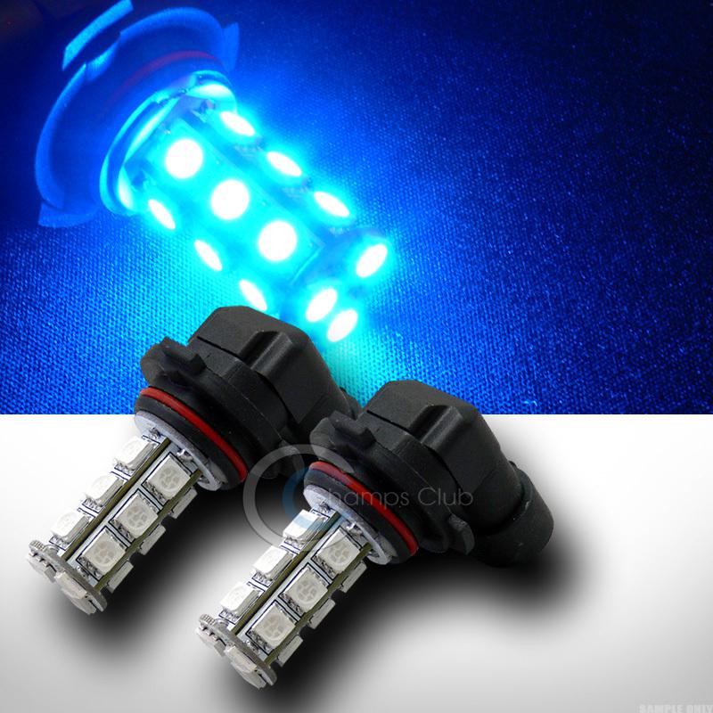 2pc blue 9006/hb4/9012 18x 5050 smd/smt led fog/driving light lamp bulbs 12v 11