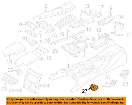 Bmw oem 12-16 328i center console-auxiliary jack 84109229246