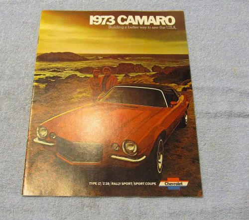 Nos 1973 chevrolet camaro z 28 dealer brochure