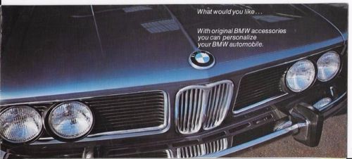 1968 1969 1970 bmw 2800cs 1600 2002 2500 2800 accessories brochure