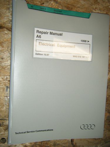 1998 audi a6 electrical equipment factory service manual shop repair