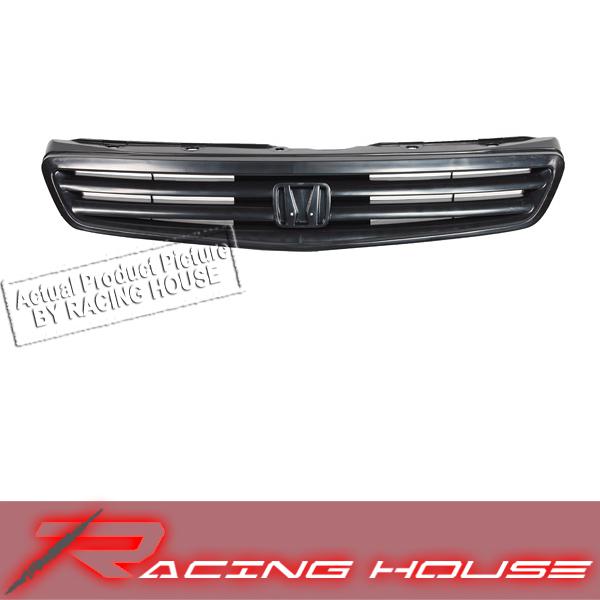 99-00 honda civic 3dr cx dx hb front black grille grill assembly replacement kit