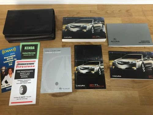 2011 acura tl owners manual set guide w/case 1867