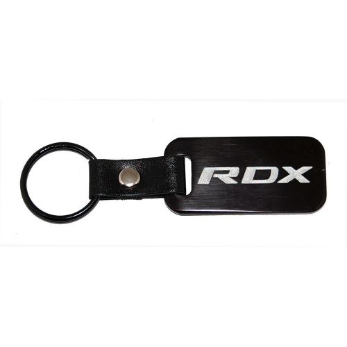 Acura rdx satin black key chain fob - custom engraved silver logo - usa made