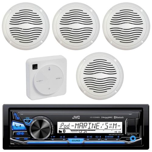 Kdx33mbs bluetooth usb marine radio, 6.5&#034; cream colored speakers, gps receiver