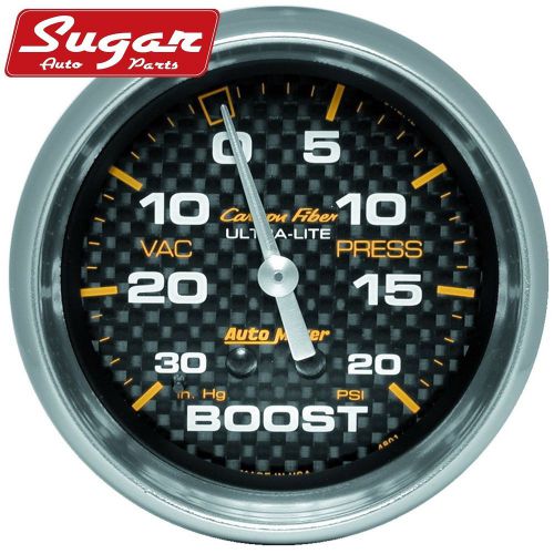 Auto meter 4801 carbon fiber; mechanical boost/vacuum gauge