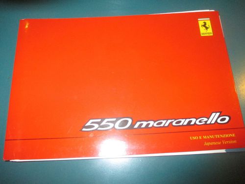 Ferrari 1997 550 maranello japanese version owners manual / handbook # 1168/97