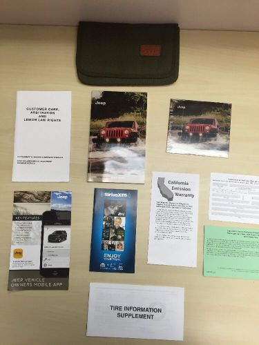 2016 jeep wrangler owner&#039;s manual with case oem