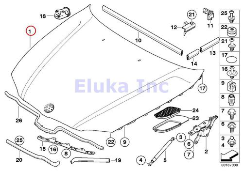 Bmw genuine engine hood e90n e91n