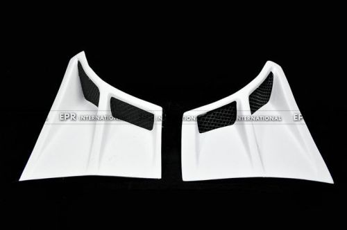 New 2pcs intake scoop air front fender vents hood for universal car fiber glass