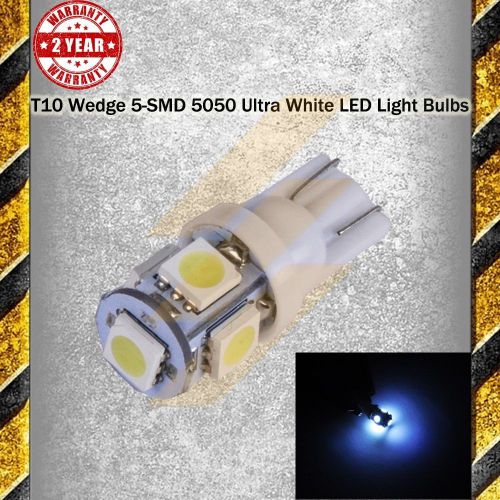 2pcs t10 194 168 2825 5 x 5050 smd led white super bright car lights bulb d2 ol