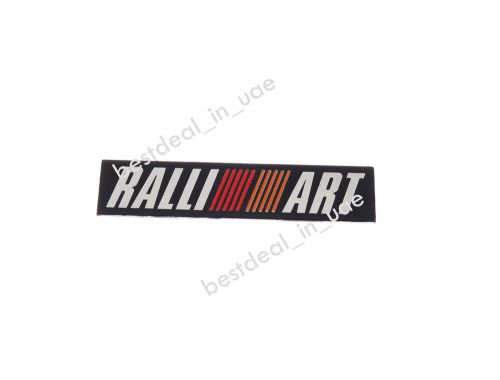 Ralliart car steering dashboard sticker emblem stainless steel mitsubishi lancer