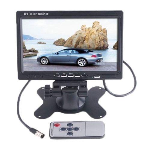 Car paking system rear view lcd video input car rearview monitor with remote new